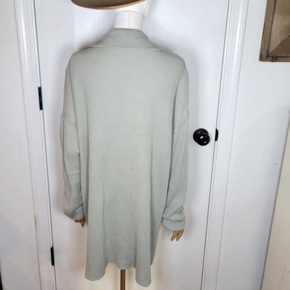 Free People Beach Sage Long Sleeve Sweater Dress S Boho Cottagecore Coastal Fall - Picture 8 of 8